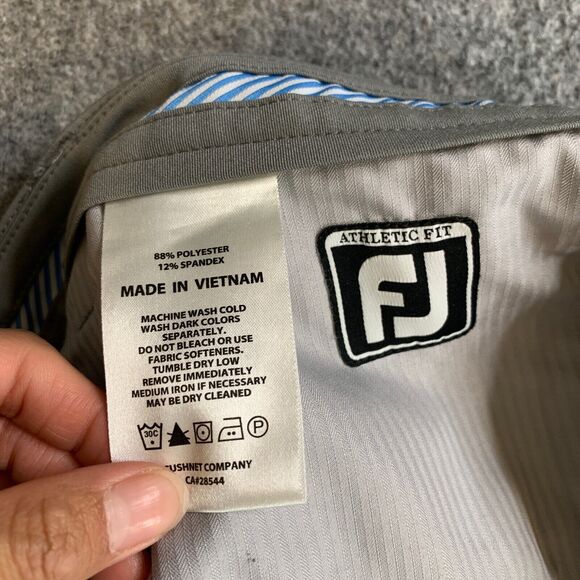 FJ FootJoy Pants Mens 38 Overcast Grey Straight Fit Stretch Performance Golf - Picture 6 of 9